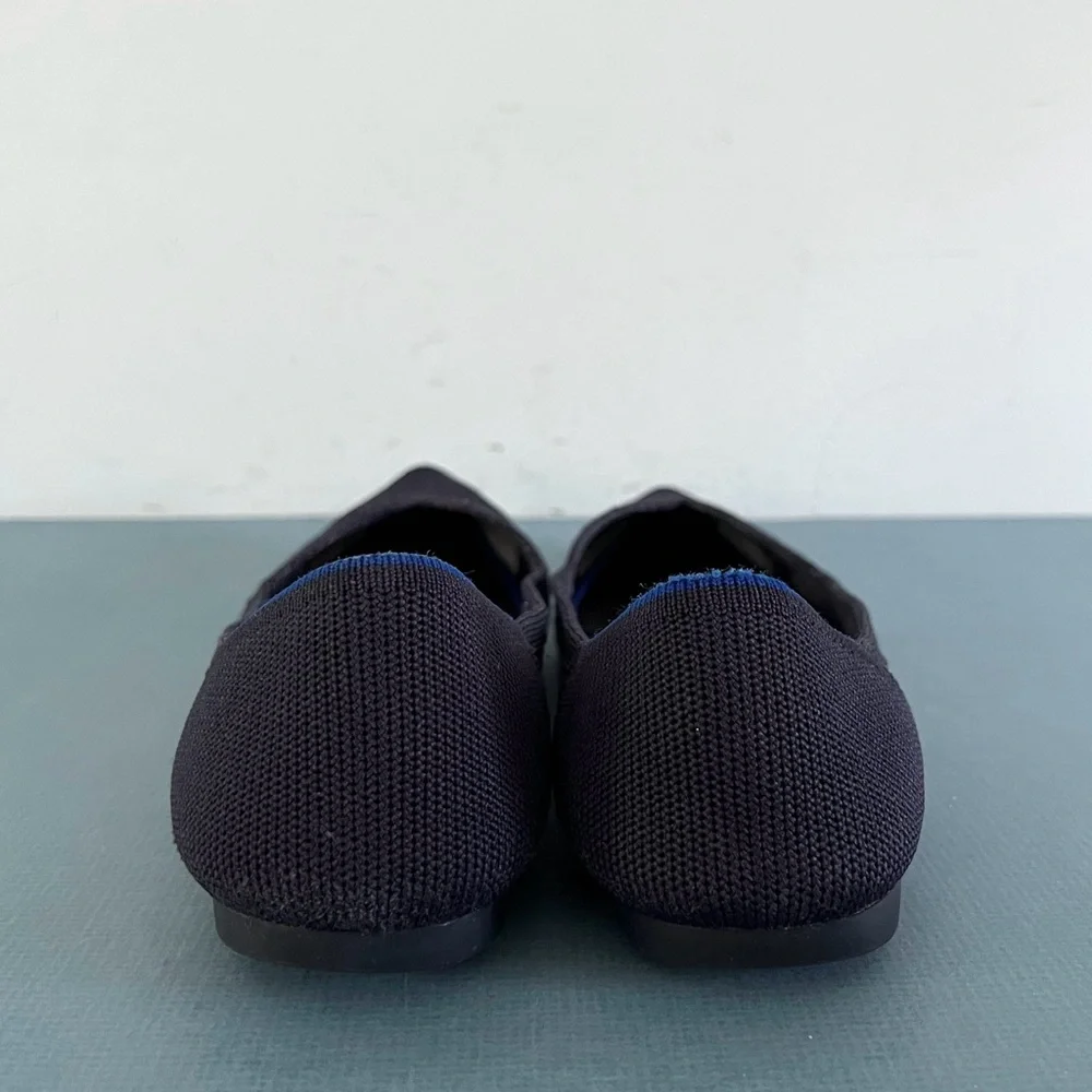 Rothy’s‎ The Point Maritime Lattice Stitch Navy Blue Washable Knit Ballet Flats